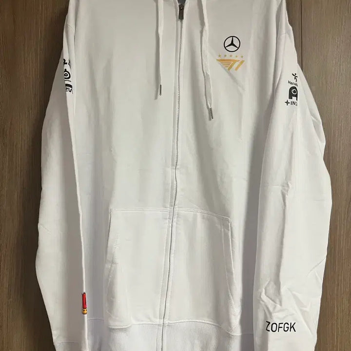 [BUNJANG] T1 Faker White Hoodie Zip-up / 새제품 T1 티원 페이커 화이트 후드집업 제오페구케