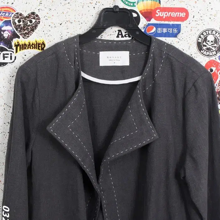 [BUNJANG] Marant Linen 100% Stitch Jacket / 여성F / 마랑트 국내제작 린넨100 스티치자켓GR 28-28