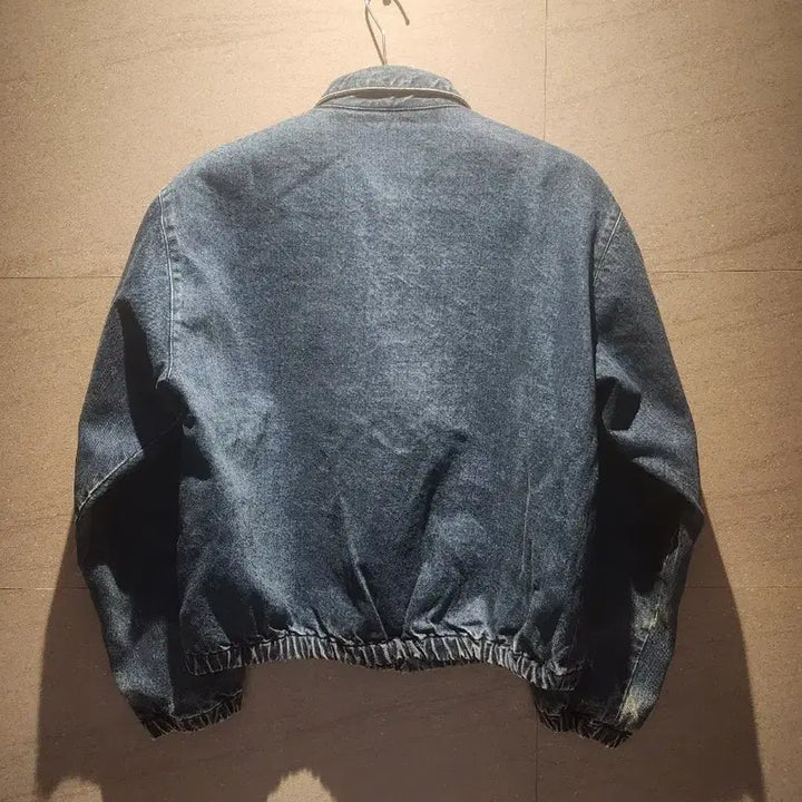 [BUNJANG] 90s Polo Ralph Lauren Denim Blouson Jacket (Tartan Lining / Cropped Fit) / 90s 폴로 랄프로렌 데님 블루종 자켓 (타탄체크 안감 / 크롭핏)