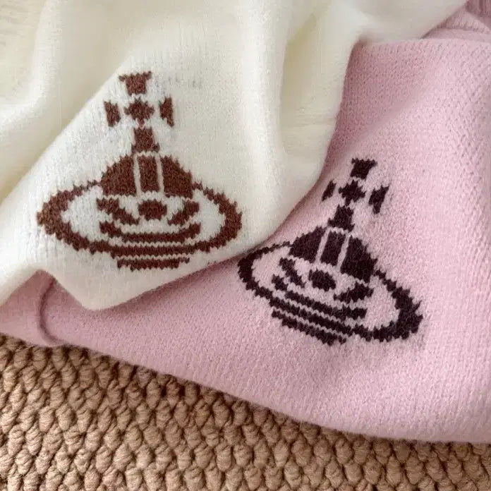 [BUNJANG] Vivienne Westwood Small Logo Cardigan - White Pink - Women&