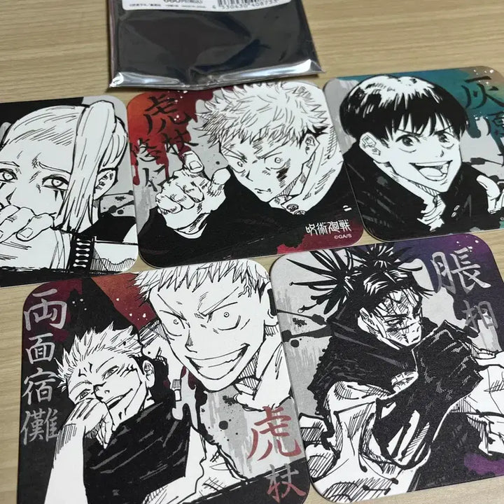 [BUNJANG] Jujutsu Kaisen Art Coaster Set / 주술회전 아트 코스터 1탄 5종