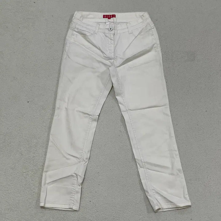[BUNJANG] Elle Sport White Cotton Blend Pants / 67 엘르 스포츠 화이트 면혼방 바지 0330