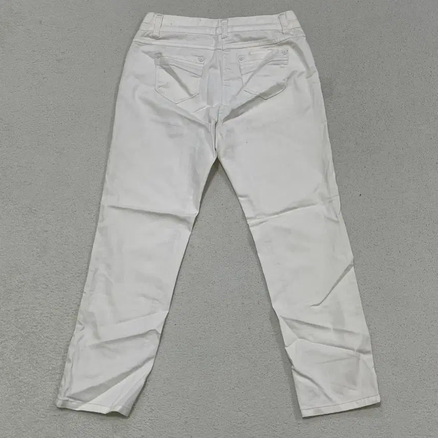 [BUNJANG] Elle Sport White Cotton Blend Pants / 67 엘르 스포츠 화이트 면혼방 바지 0330