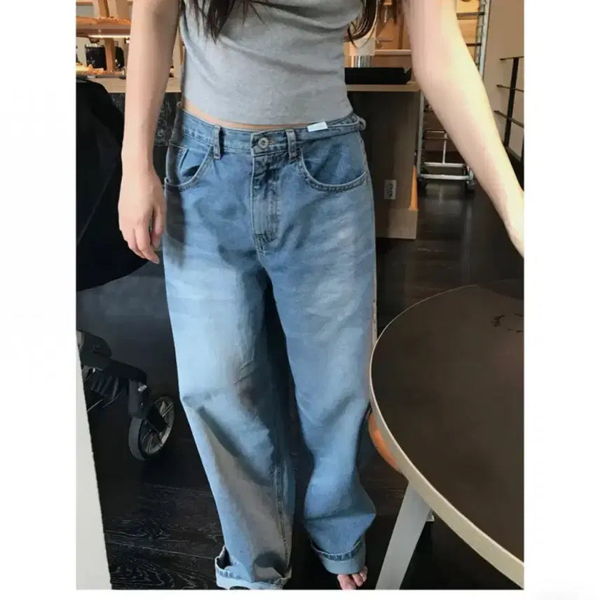 [BUNJANG] Blemto Daily Wide Denim Pants (S) / 블렘토 데일리와이드데님팬츠 s