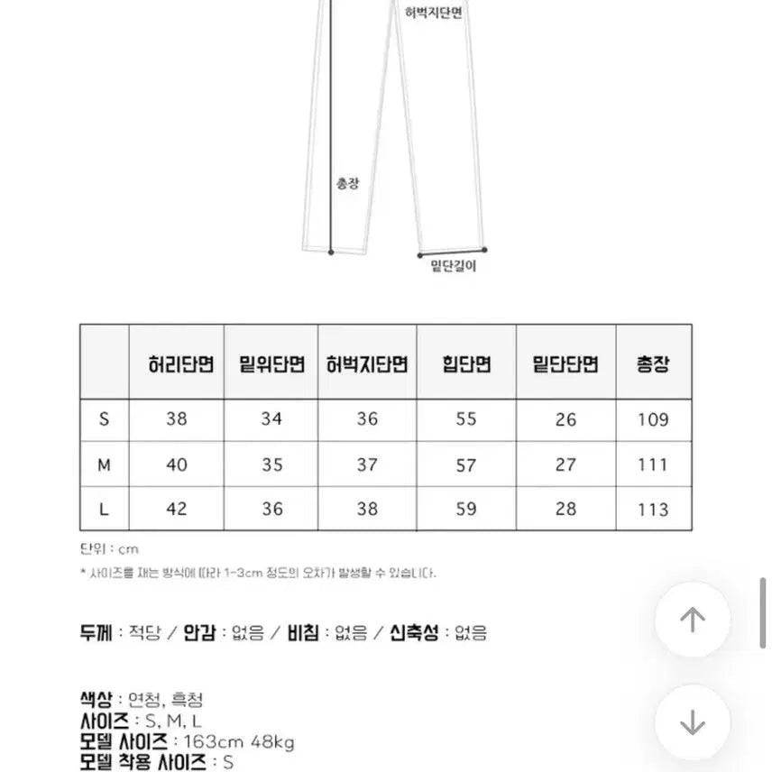 [BUNJANG] Blemto Daily Wide Denim Pants (S) / 블렘토 데일리와이드데님팬츠 s