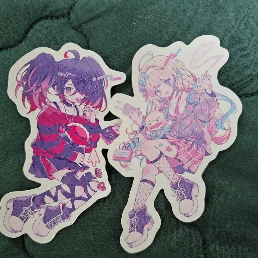[SOLD OUT] 니디걸 오버도즈 초텐 아메 유루후와 엔젤걸 특전 스티커 2종 일괄
