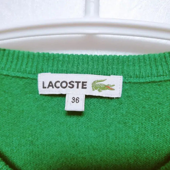 [BUNJANG] Lacoste Wool Knit Sweater / 여성 라코스테 WOOL 울 모 긴팔 니트 스웨터