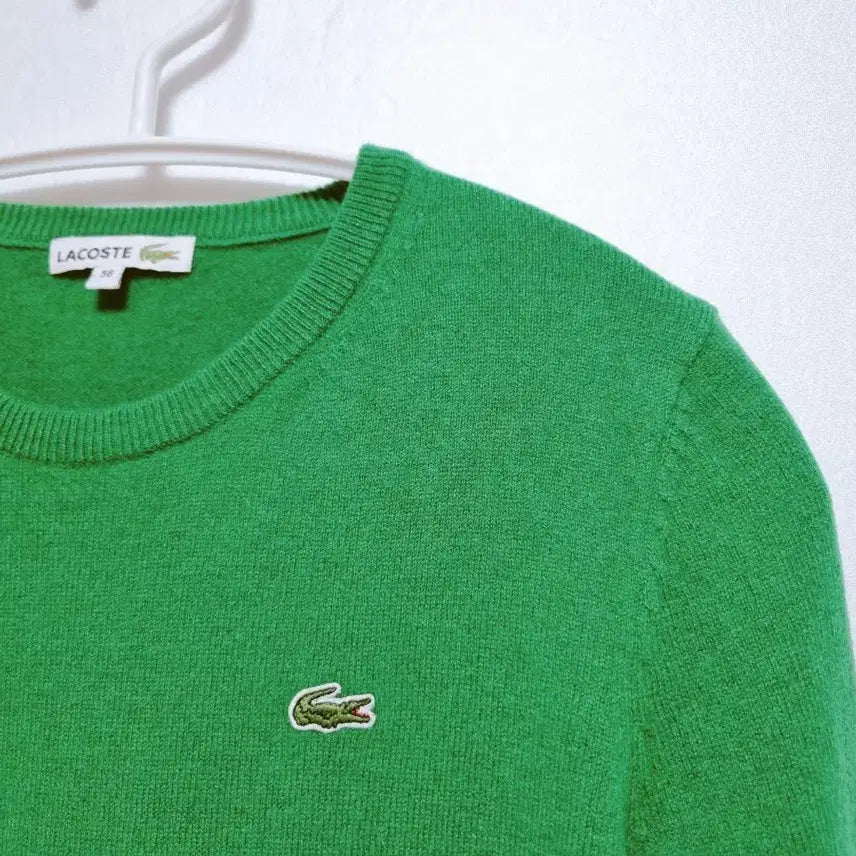 [BUNJANG] Lacoste Wool Knit Sweater / 여성 라코스테 WOOL 울 모 긴팔 니트 스웨터