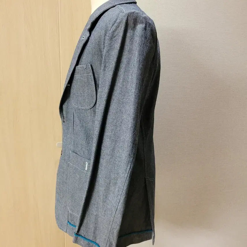 [SOLD OUT] 캘번 KELBURN 남자 샴브레이 사파리자켓 105 블루