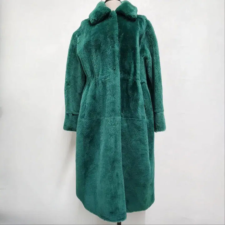 [BUNJANG] ROBO Lambskin Shearling Mouton Long Coat / ROBO 스페인 천연 양가죽 양면 무스탕 롱코트 55