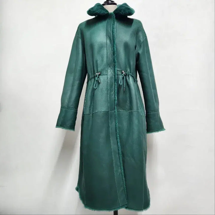 [BUNJANG] ROBO Lambskin Shearling Mouton Long Coat / ROBO 스페인 천연 양가죽 양면 무스탕 롱코트 55