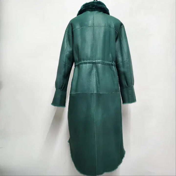 [BUNJANG] ROBO Lambskin Shearling Mouton Long Coat / ROBO 스페인 천연 양가죽 양면 무스탕 롱코트 55
