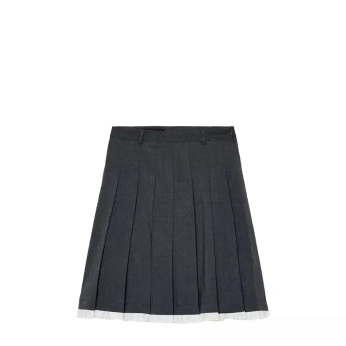[BUNJANG] ZARA Pleated Ruffle Midi Skirt - Size M / 자라 플리츠 미디 스커트 m