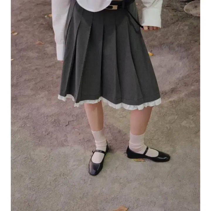 [BUNJANG] ZARA Pleated Ruffle Midi Skirt - Size M / 자라 플리츠 미디 스커트 m