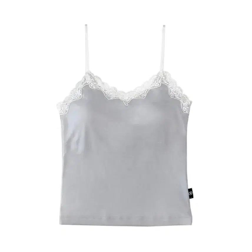 [BUNJANG] The Mysterious Hotel Basic Lace Top / 더미스테리어스호텔 레이스 베이직 탑