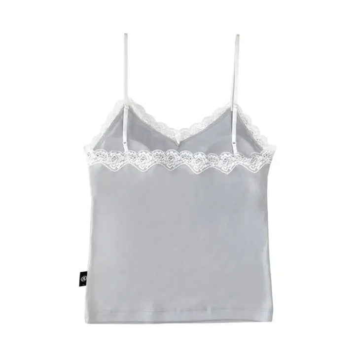 [BUNJANG] The Mysterious Hotel Basic Lace Top / 더미스테리어스호텔 레이스 베이직 탑
