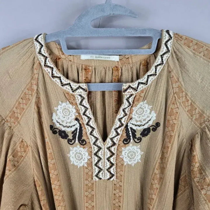[BUNJANG] NE QUITTEZ PAS Bohemian Embroidered Long Dress / [무료배송]NE QUITTEZ PAS 에스닉 보헤미안 자수 롱 원피스