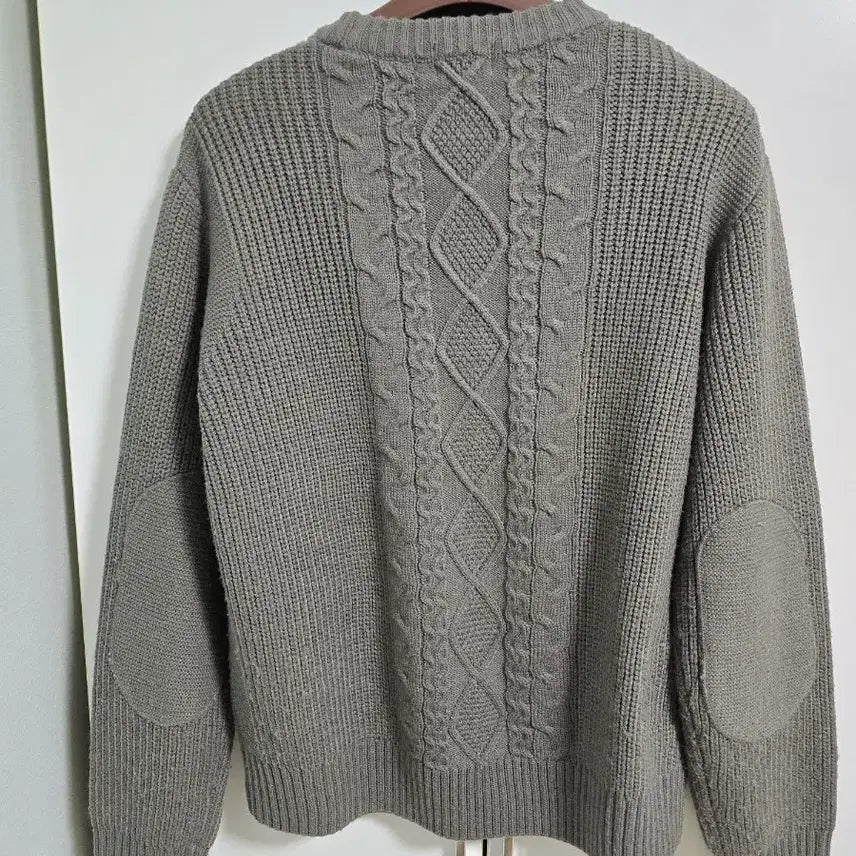 [BUNJANG] Monoflow Cable Knit Sweater - Grey, Size M / 모노플로우 케이블 니트 그레이 M 사이즈