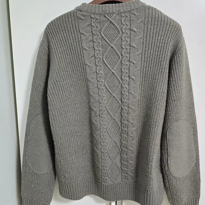 [BUNJANG] Monoflow Cable Knit Sweater - Grey, Size M / 모노플로우 케이블 니트 그레이 M 사이즈