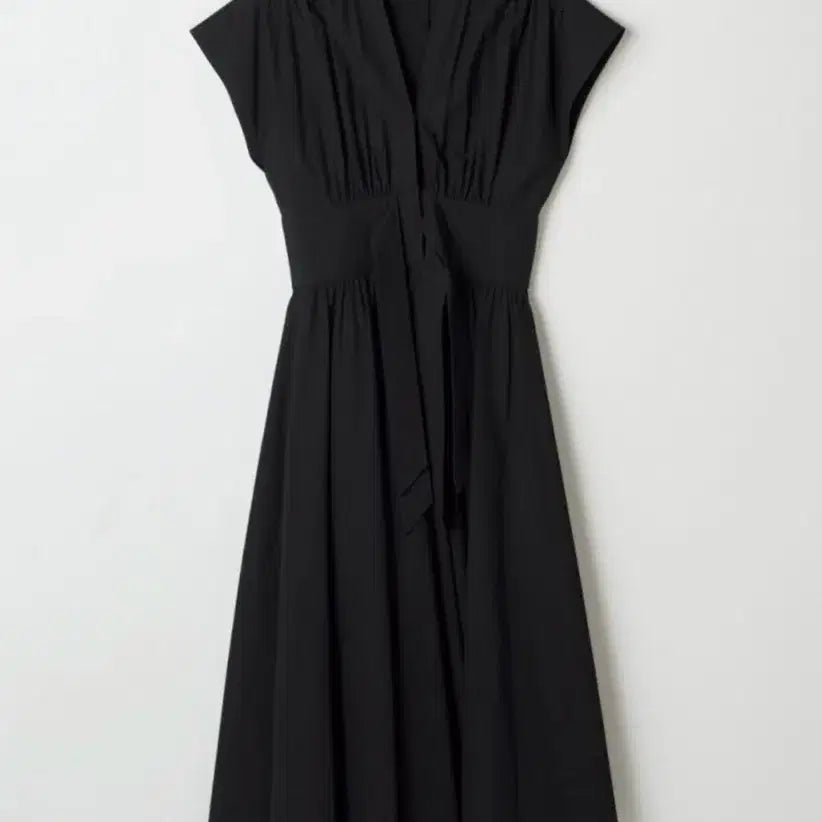 [BUNJANG] Erinblack R2W Shirring Ribbon Long Dress / 에린블랙 알투더블유 롱원피스