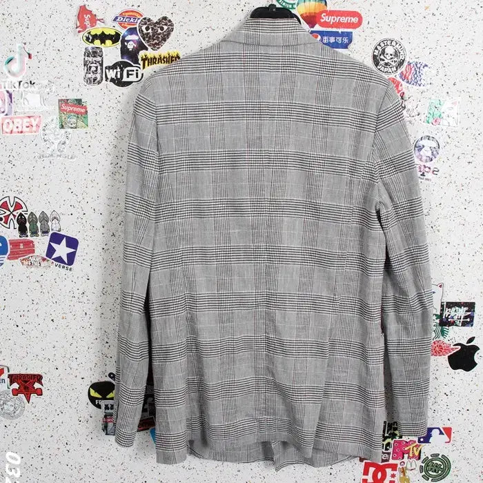 [BUNJANG] GR Linen Blend Check Double Jacket (Women&