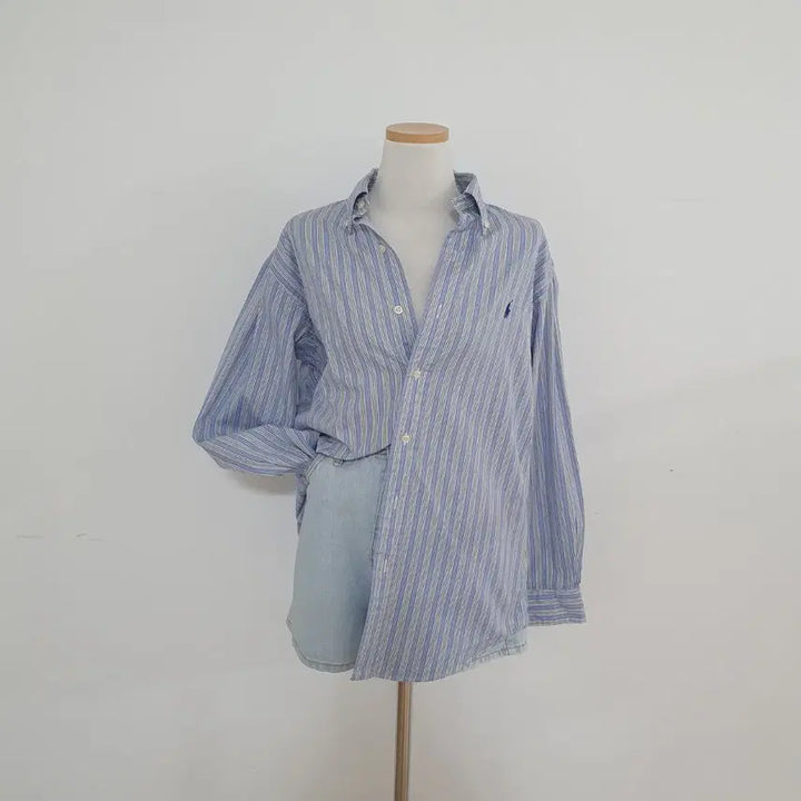 [BUNJANG] Polo Ralph Lauren Pastel Blue Stripe Button-Up Shirt / No.26051107 폴로 랄프로렌 스트라이프 셔츠
