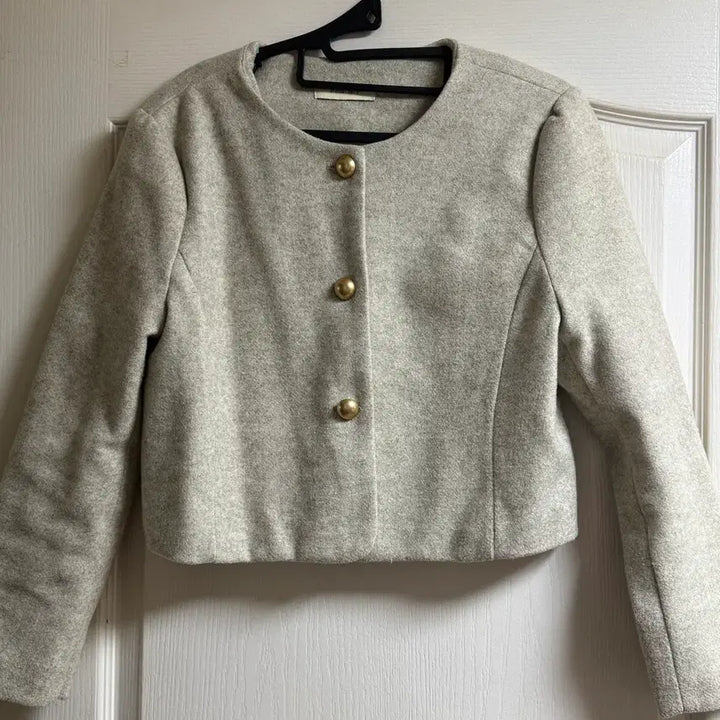 [BUNJANG] No Collar Tweed Jacket / 노카라 트위드자켓
