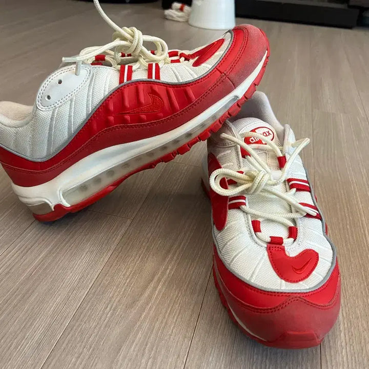 [BUNJANG] Nike Air Max 98 University Red Sneakers / 나이키 에어맥스98 유니버시티 레드 265