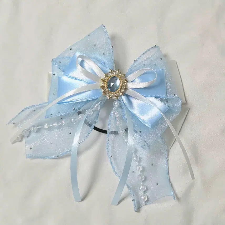 [BUNJANG] QTT Ribbon Blue Heaven PLAVE Fanlight Ribbon / 큐티 응원봉리본 킹블리본 블루 하늘 플레이브 큐스토