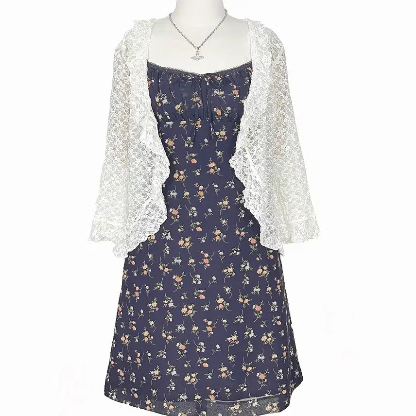 [BUNJANG] Rosa Cherry Lace Ruffle Shiring Cardigan Jacket Ivory / 일본빈티지 로사체리 레이스러플셔링가디건자켓아이보리 모리걸하구미룩갸루y2k