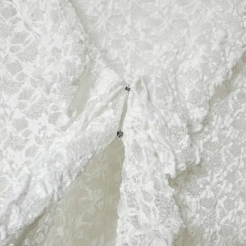 [BUNJANG] Rosa Cherry Lace Ruffle Shiring Cardigan Jacket Ivory / 일본빈티지 로사체리 레이스러플셔링가디건자켓아이보리 모리걸하구미룩갸루y2k