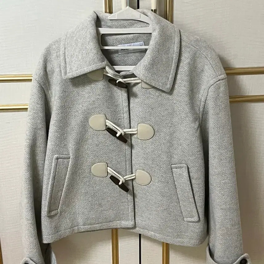 [SOLD OUT] 미쏘 크롭 떡볶이코트 (떡코) 베이지그레이 M