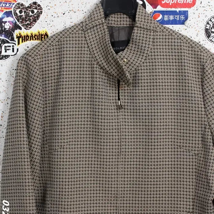 [BUNJANG] Solvejia Pattern Henley Neck Jacket / 여성85/ 솔레지아 패턴 헨리넥 자켓 BG 28-93