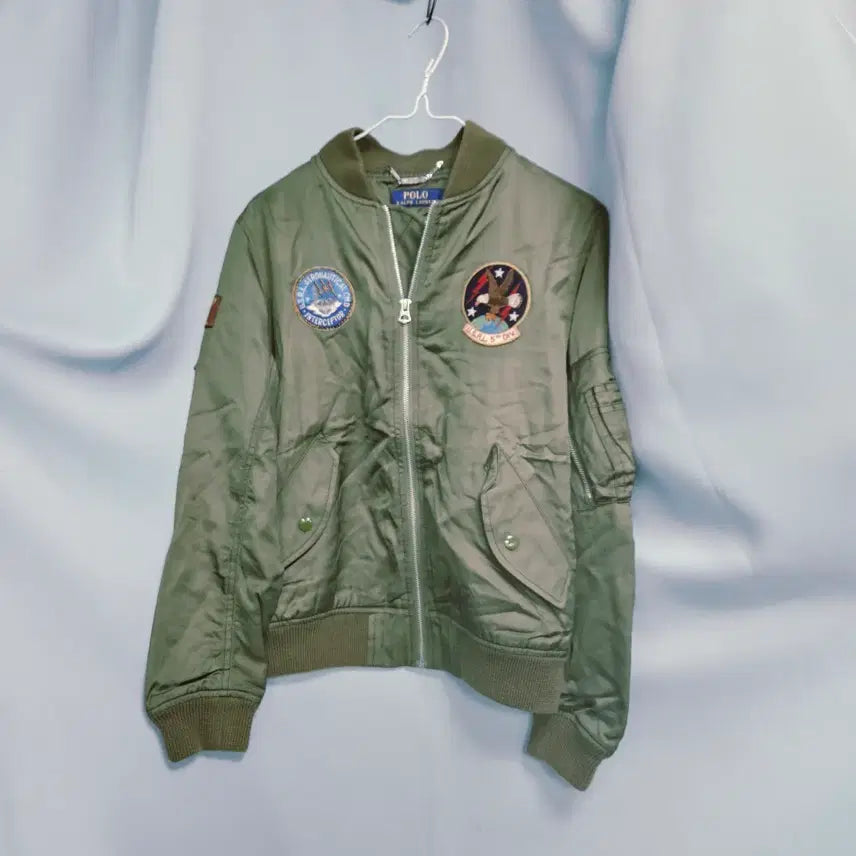 [BUNJANG] Polo Ralph Lauren MA-1 Flight Bomber Jacket XS / 폴로 랄프로렌 카키 항공 MA-1 점퍼 XS