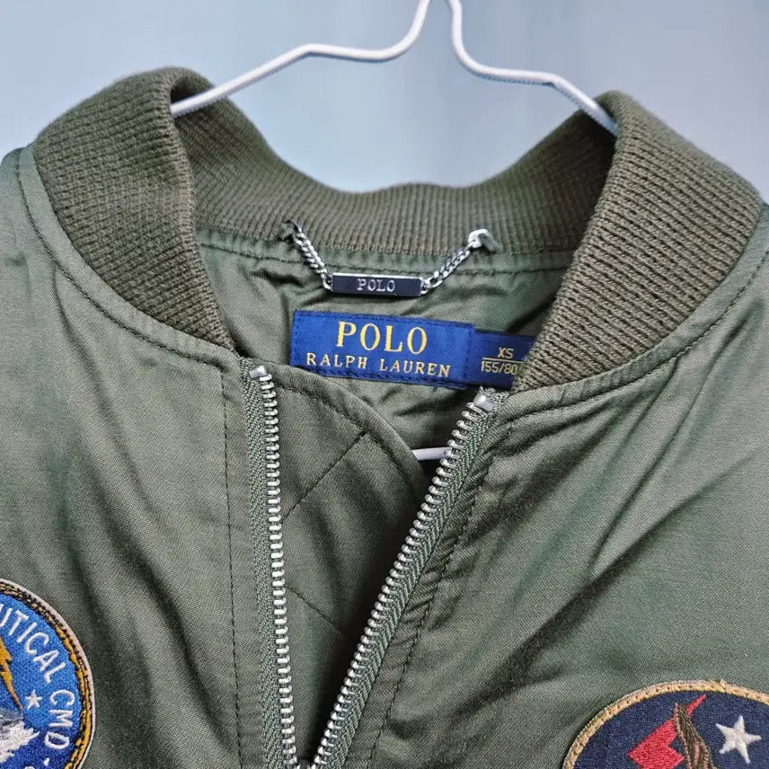 [BUNJANG] Polo Ralph Lauren MA-1 Flight Bomber Jacket XS / 폴로 랄프로렌 카키 항공 MA-1 점퍼 XS