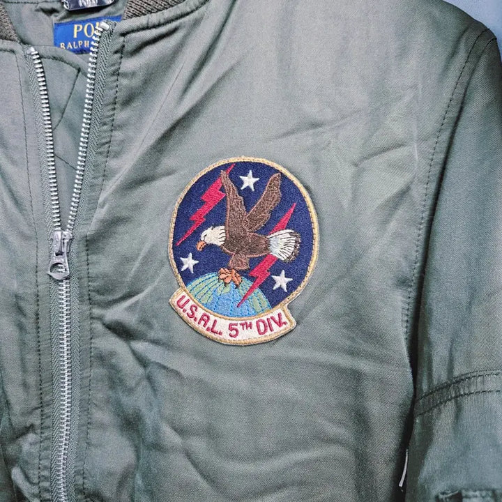 [BUNJANG] Polo Ralph Lauren MA-1 Flight Bomber Jacket XS / 폴로 랄프로렌 카키 항공 MA-1 점퍼 XS