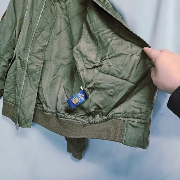 [BUNJANG] Polo Ralph Lauren MA-1 Flight Bomber Jacket XS / 폴로 랄프로렌 카키 항공 MA-1 점퍼 XS