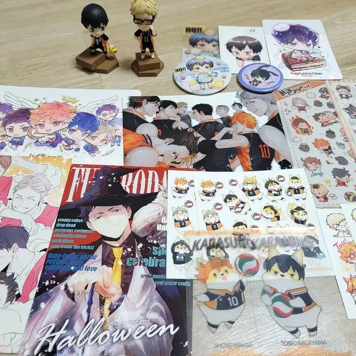[BUNJANG] Haikyuu! Unofficial Goods Bundle Set / (일괄)하이큐 비공식 굿즈 피규어 가챠 스티커 캔뱃지 엽서