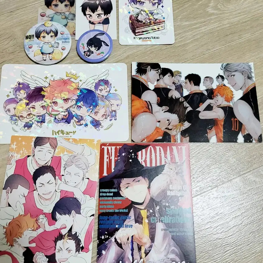 [BUNJANG] Haikyuu! Unofficial Goods Bundle Set / (일괄)하이큐 비공식 굿즈 피규어 가챠 스티커 캔뱃지 엽서