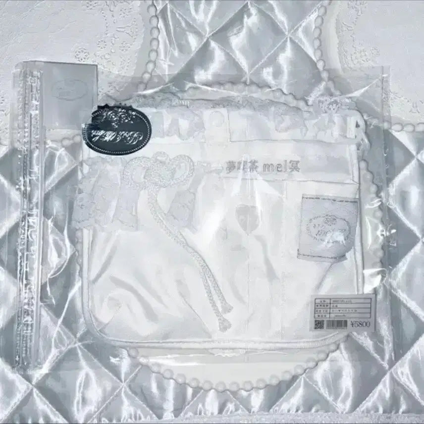 [BUNJANG] Fancy Soda Handmade Lace White Embroidered Crossbody Bag / 일본 빈티지 서브컬쳐 팬시소다 핸드메이드 레이스 화이트 자수 크로스백
