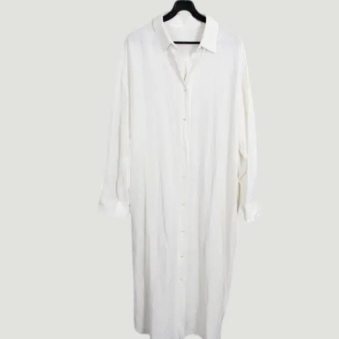 [BUNJANG] Unverse Oversized Cotton Linen Shirt Dress / 여성F / 언벌스 오버핏 코튼 린넨 셔츠원피스WT 15-1