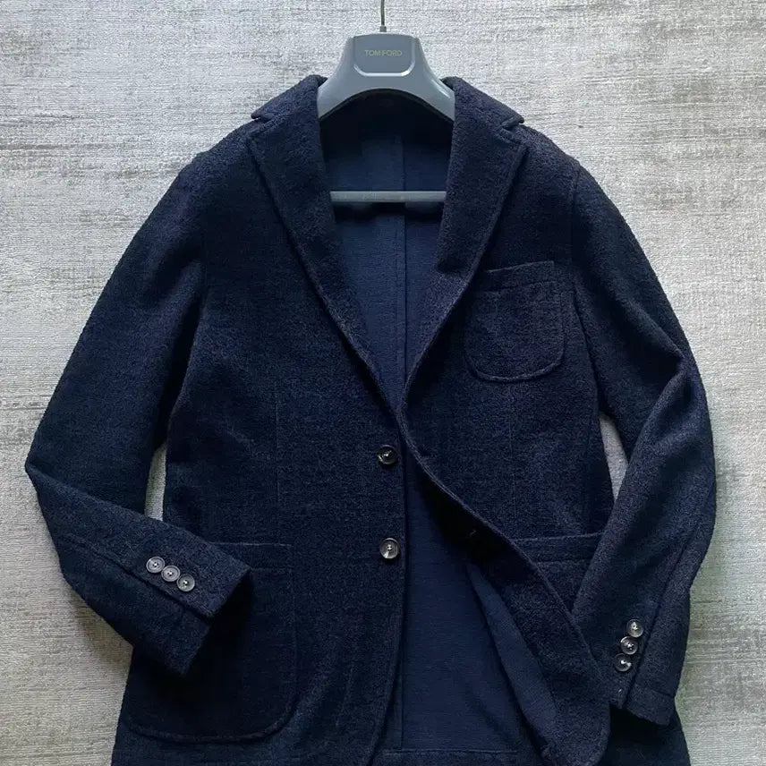 [BUNJANG] The Gigi Dark Navy Knit Jacket / 더 지지 다크네이비 니트 자켓 italy made