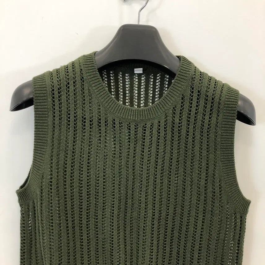 [BUNJANG] Uniqlo Linen Blend Mesh Knit Vest Women&