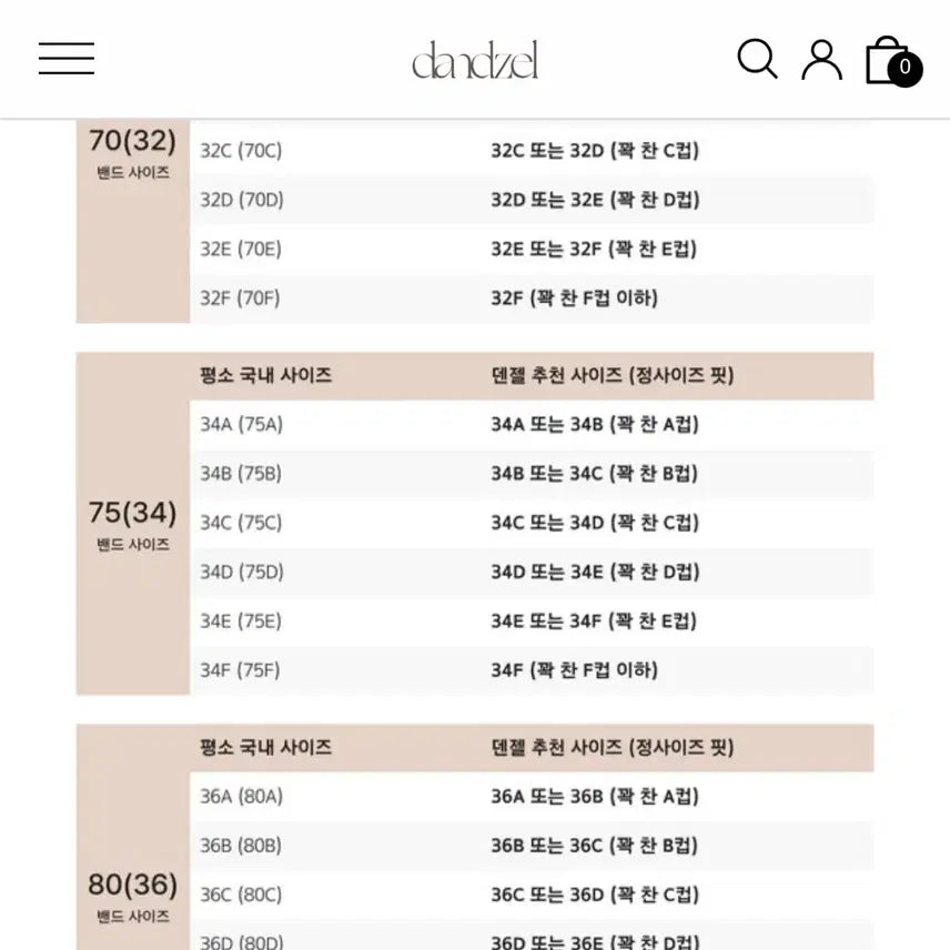 [BUNJANG] Denzel Joy H Bra Beige / 덴젤 조이 H 브라 34(75) D 베이지