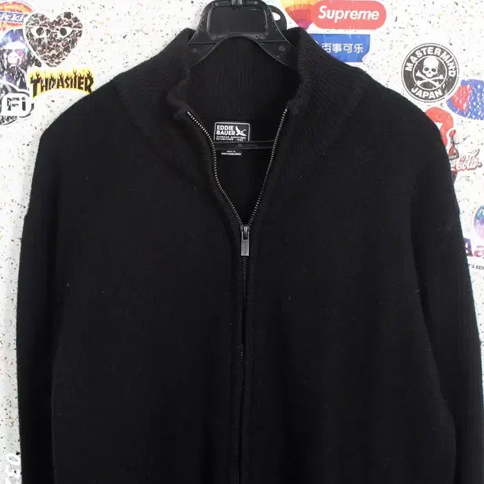 [BUNJANG] Eddie Bauer Wool Blend Zip-Up Knit BK Men&