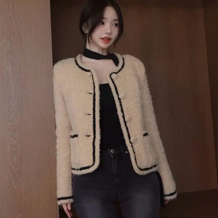 [BUNJANG] KINDAMI Wool Tweed Quilted Padding Jacket / 카인다미 울 트위드 누빔 패딩 자켓