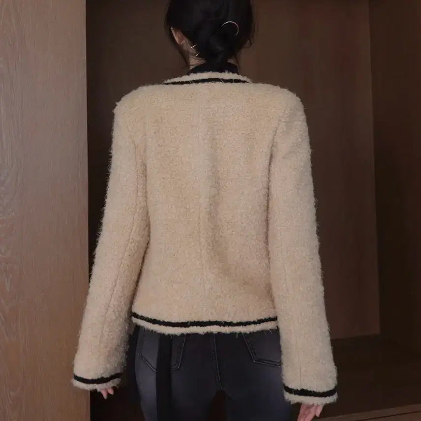 [BUNJANG] KINDAMI Wool Tweed Quilted Padding Jacket / 카인다미 울 트위드 누빔 패딩 자켓