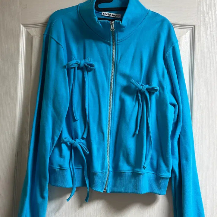[BUNJANG] Balletcore Ribbon Strap Zip Jacket / (새상품) 발레코어 리본 스트랩 집업 자켓