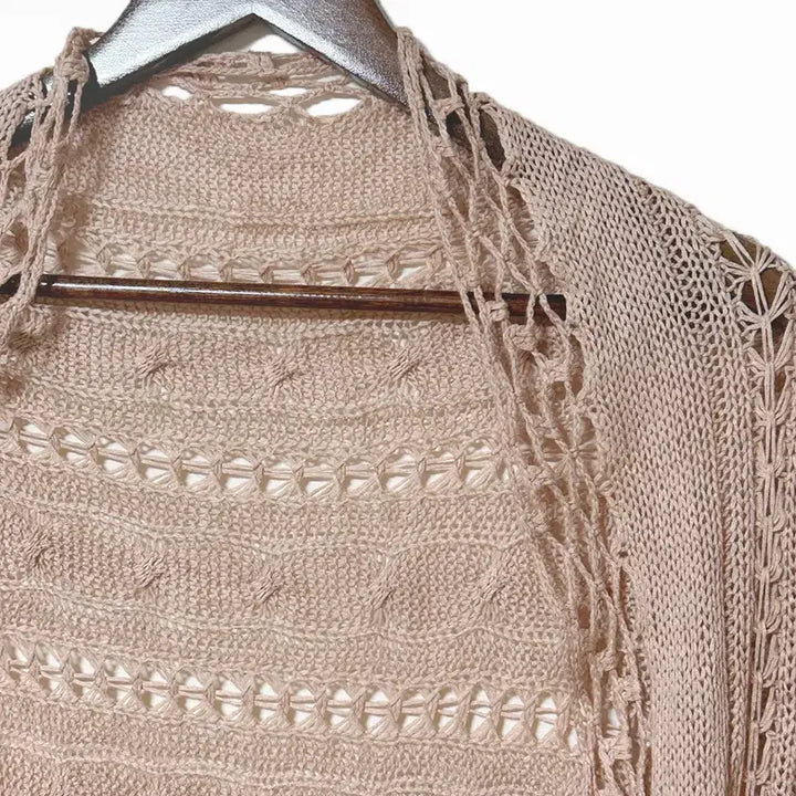 [BUNJANG] Vintage Crochet Bolero Cardigan / 일본빈티지 그물크로쉐크로셰 볼레로오버오픈가디건 핑크모리걸하구미룩갸루y2k