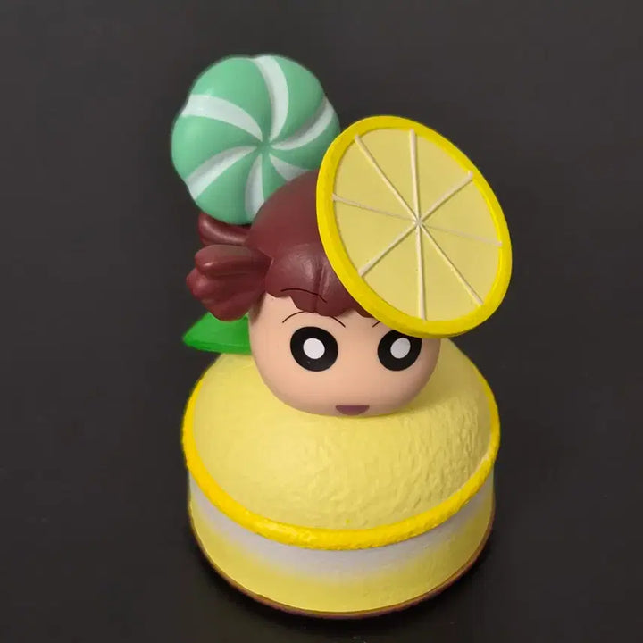 [BUNJANG] UY Crayon Shin-chan Lemon Mousse Cake Figure / [UY] 5.9cm 짱구 피규어 레몬 무스케이크 유리